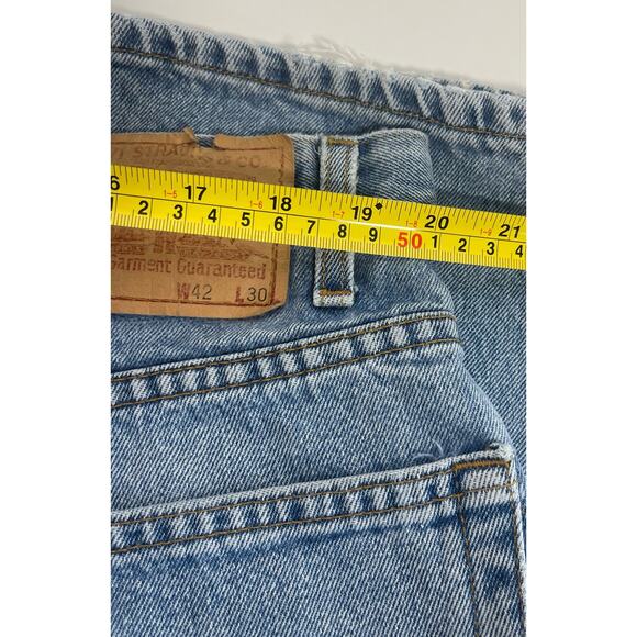 Vintage Levis 550 Jeans Men's 40 x 29 Blue 550 Denim Relaxed Fit (42x30) 1999 - Picture 9 of 10